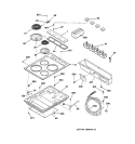 Part Location Diagram of WB62K5129 GE MAIN TOP Assembly-BLACK