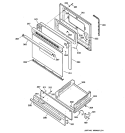 DOOR & DRAWER PARTS Diagram and Parts List for JGBS20BEW2WH  General Electric Range