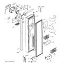 FREEZER DOOR Diagram and Parts List for PSH23PGSBWV  General Electric Refrigerator