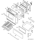 DOOR & DRAWER PARTS Diagram and Parts List for RCB790S J1SA  General Electric Range