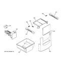 ICE MAKER & DISPENSER Diagram and Parts List for ZIS360NRD  General Electric Refrigerator