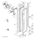 FREEZER DOOR Diagram and Parts List for ZSGW420DMC  General Electric Refrigerator