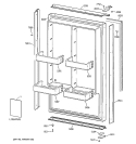 FREEZER DOOR Diagram and Parts List for ZIF36NMDLH  General Electric Freezer