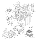 BODY PARTS Diagram and Parts List for JBP48WH3WW  General Electric Range