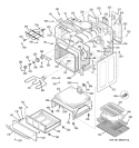 BODY PARTS Diagram and Parts List for JBP99BH2BB  General Electric Range