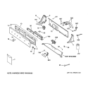 CONTROLS & BACKSPLASH Diagram and Parts List for WTRE6260F0GG  General Electric Washer