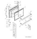 FREEZER DOOR Diagram and Parts List for GTS22JCPARCC  General Electric Refrigerator