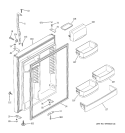 FRESH FOOD DOOR Diagram and Parts List for GTS22QBNARBB  General Electric Refrigerator