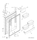 FRESH FOOD DOOR Diagram and Parts List for GTS22WCPARBB  General Electric Refrigerator