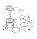 Part Location Diagram of WB31K10102 GE Burner Grate