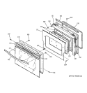 DOOR Diagram and Parts List for JS966KD1CC  General Electric Range