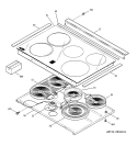 COOKTOP Diagram and Parts List for JS966CD2CC  General Electric Range
