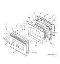 DOOR Diagram and Parts List for JS966SD2SS  General Electric Range