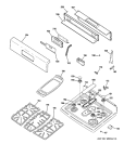 CONTROL PANEL & COOKTOP Diagram and Parts List for JGBP88BEK1BB  General Electric Range