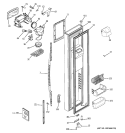 FREEZER DOOR Diagram and Parts List for PSC25MGSAWW  General Electric Refrigerator