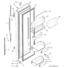 FRESH FOOD DOOR Diagram and Parts List for PSC25MGSAWW  General Electric Refrigerator