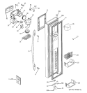 FREEZER DOOR Diagram and Parts List for PSC25SGSASS  General Electric Refrigerator