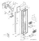 FREEZER DOOR Diagram and Parts List for PSH25PGSACV  General Electric Refrigerator