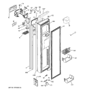 FREEZER DOOR Diagram and Parts List for PSH25PSSASV  General Electric Refrigerator