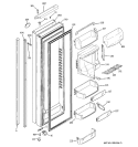 FRESH FOOD DOOR Diagram and Parts List for PSH25PSSASV  General Electric Refrigerator