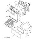 DOOR & DRAWER PARTS Diagram and Parts List for RB787WH2WW  Hotpoint Range