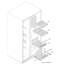 FREEZER SHELVES Diagram and Parts List for PSS26LGSBBB  General Electric Refrigerator