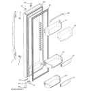 FRESH FOOD DOOR Diagram and Parts List for PSS26LSRESS  General Electric Refrigerator