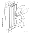 FRESH FOOD DOOR Diagram and Parts List for PSS26MGSBCC  General Electric Refrigerator