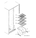 FREEZER SHELVES Diagram and Parts List for GSS25JFPACC  General Electric Refrigerator