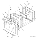 DOOR Diagram and Parts List for JBP64BH3WH  General Electric Range