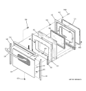 Part Location Diagram of WB56T10157 GE DOOR PANEL W/SS Assembly