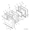 DOOR Diagram and Parts List for JBP68HH2BB  General Electric Range