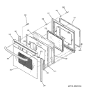 DOOR Diagram and Parts List for JBP78SH3SS  General Electric Range
