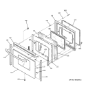 DOOR Diagram and Parts List for JBP84SH3SS  General Electric Range