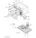 OVEN CAVITY Diagram and Parts List for JE740WK01  General Electric Microwave