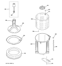 Part Location Diagram of WH41X10107 GE SLEEVE TUB OVERFLOW
