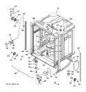BODY PARTS Diagram and Parts List for PDW8400J10WW  General Electric Dishwasher