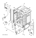 BODY PARTS Diagram and Parts List for PDW9800J10CC  General Electric Dishwasher