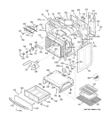 BODY PARTS Diagram and Parts List for JBP82SF1SS  General Electric Range