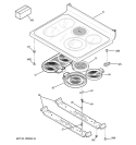 COOKTOP Diagram and Parts List for JBP82SF2SS  General Electric Range