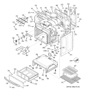 BODY PARTS Diagram and Parts List for JBP82SF2SS  General Electric Range