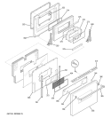 DOOR Diagram and Parts List for JCP67F2WW  General Electric Range