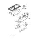 BURNER ASSEMBLY Diagram and Parts List for ZDP36L4RWSS  General Electric Range