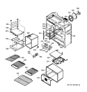 OVEN ASSEMBLY Diagram and Parts List for ZDP48L4GWSS  General Electric Range