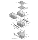 FREEZER SHELVES Diagram and Parts List for PSG25SGSACSS  General Electric Refrigerator