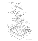 GAS & BURNER PARTS Diagram and Parts List for JGP963CEJ1CC  General Electric Cooktop