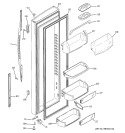 FRESH FOOD DOOR Diagram and Parts List for GSG25MISACBB  General Electric Refrigerator