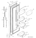 FRESH FOOD DOOR Diagram and Parts List for GSR23YBPBWW  General Electric Refrigerator