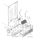 SEALED SYSTEM & MOTHER BOARD Diagram and Parts List for GSR23YBPBWW  General Electric Refrigerator