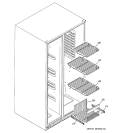 FREEZER SHELVES Diagram and Parts List for SSL27RGRBBS  General Electric Refrigerator